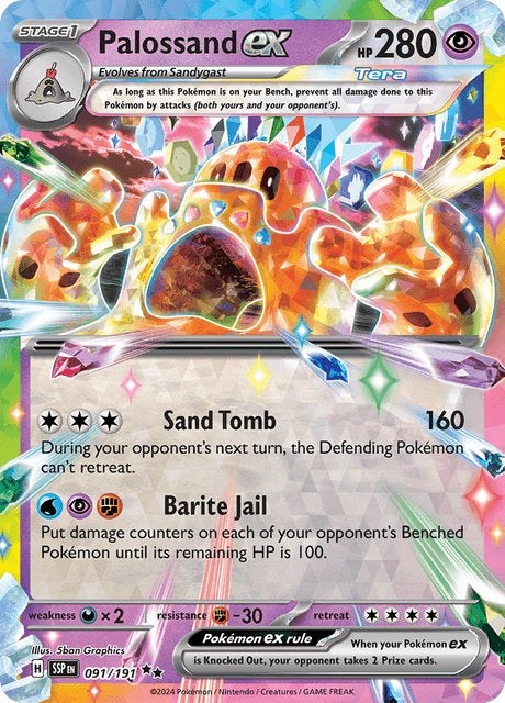 Palossand EX 091 - Surging Sparks, Ophalen of Verzenden, Nieuw, Losse kaart, Foil