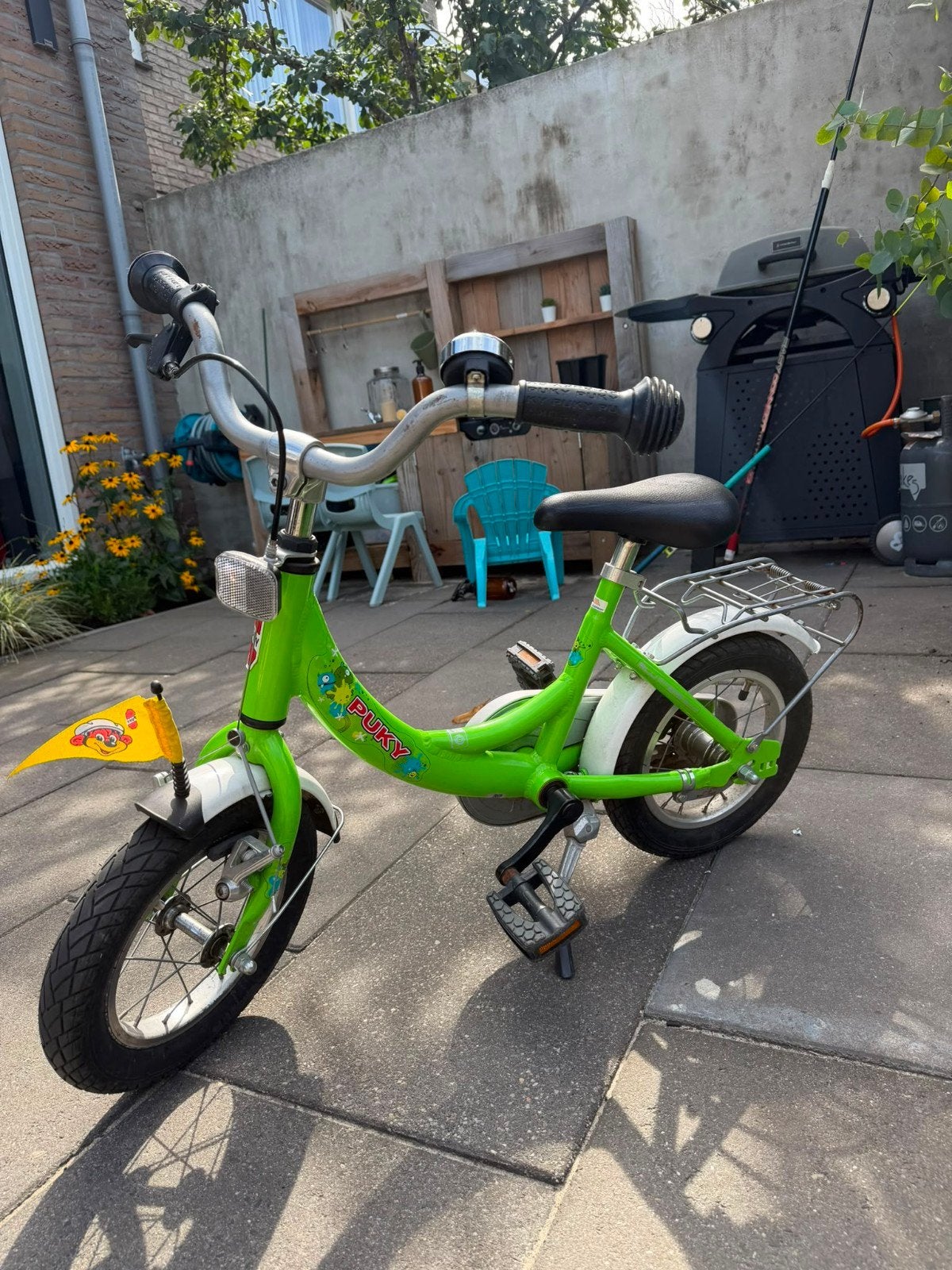 Puky kinderfiets groen - 12 inch, Ophalen, Terugtraprem, Gebruikt, Puky