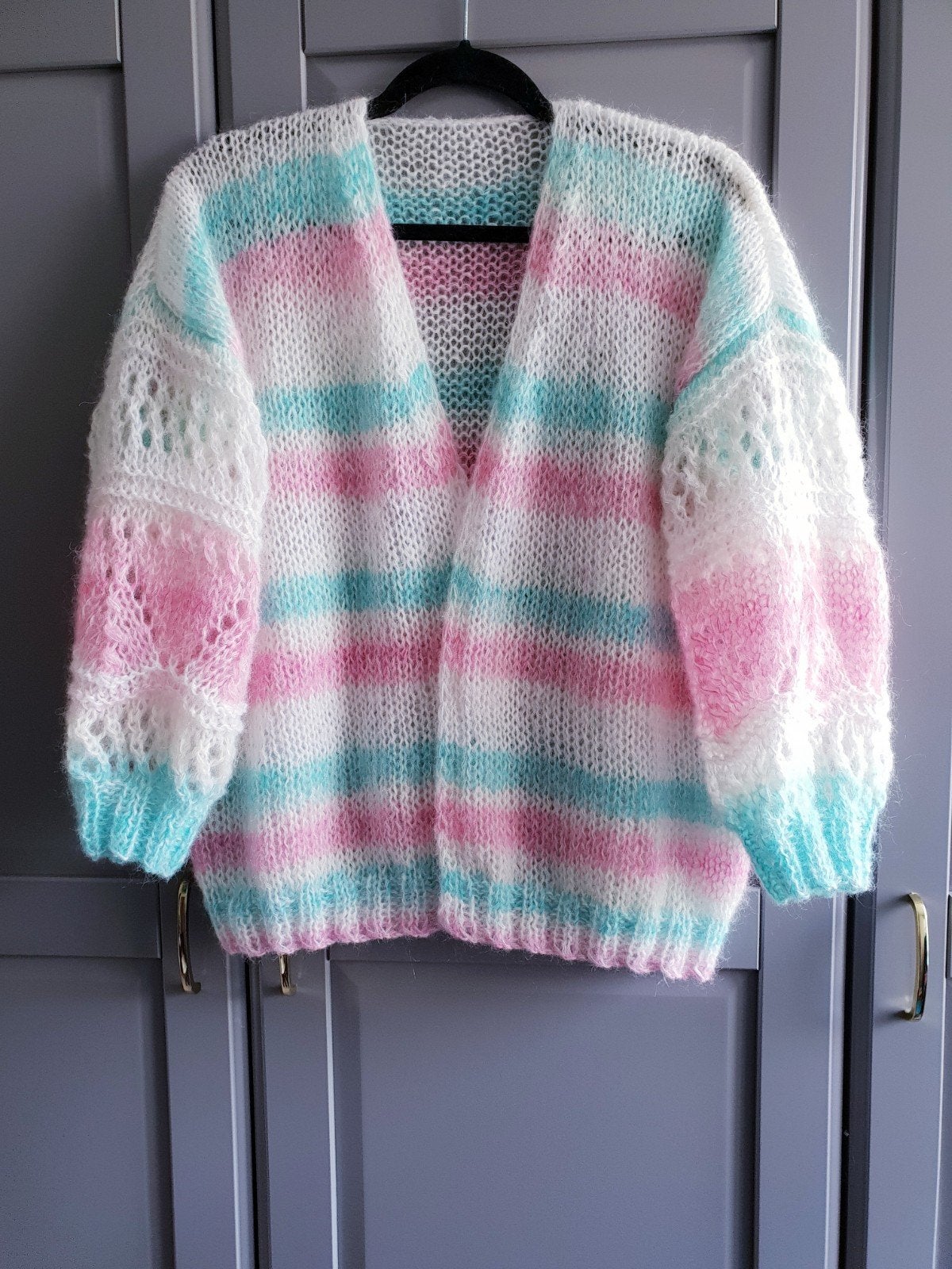Nieuw handgemaakt mohair vest, maat S/M, Kleding | Dames, Ophalen of Verzenden, Nieuw, Maat 38/40 (M), Wit