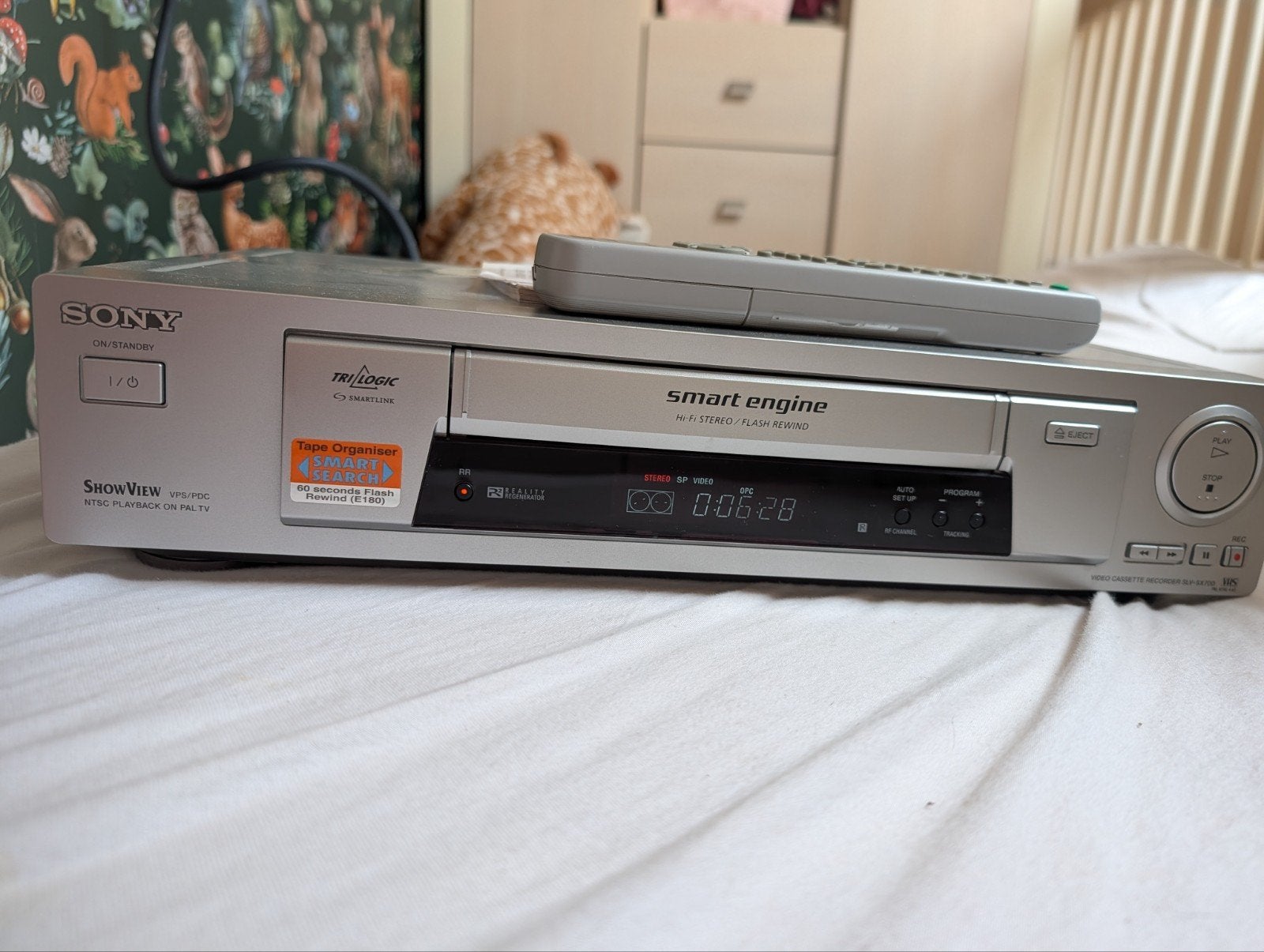 Sony SLV-SX700D VHS-speler met afstandsbediening, Ophalen of Verzenden, Gebruikt, VHS-speler of -recorder