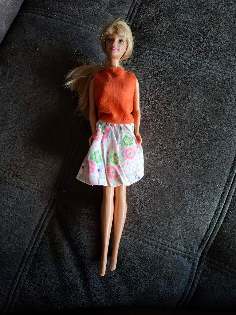 Vintage Barbie pop - hoofd 1998, lijf 1966, Ophalen of Verzenden, Gebruikt, Barbie