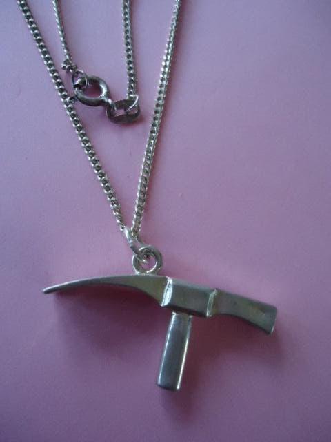 ketting met straathamer, Verzenden, Nieuw, Zilver, Zilver