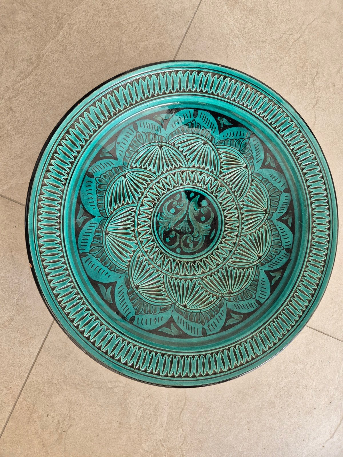 Decoratieve Marokkaanse schaal - 40cm diameter, Ophalen