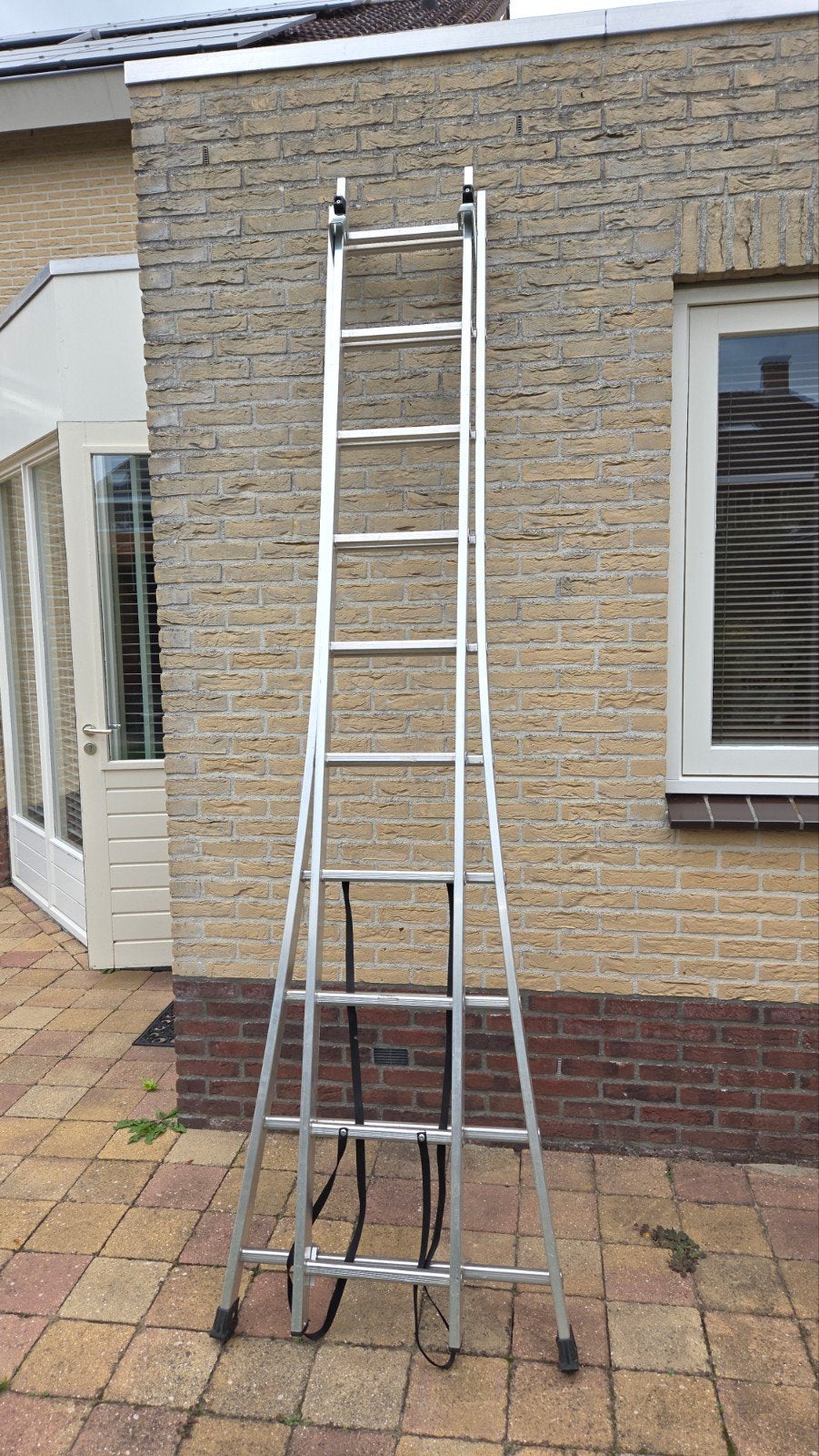 Lichtgewicht aluminium ladder 2X10, Doe-het-zelf en Verbouw, Ophalen, Zo goed als nieuw, Ladder, Opvouwbaar of Inschuifbaar