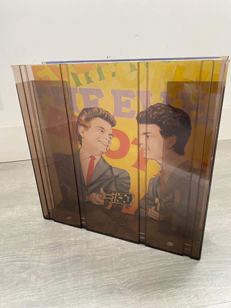 LP rek, kunststof, bruin “rookglas”, Ophalen of Verzenden, Gebruikt, Kunststof
