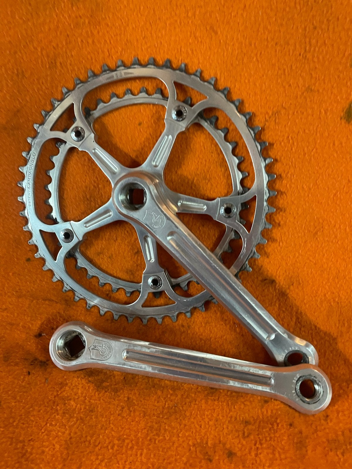 Campagnolo Super record Crankstel 172.5mm 52/42T, Crankstel of Pedalen, Gebruikt, Verzenden, Aluminium