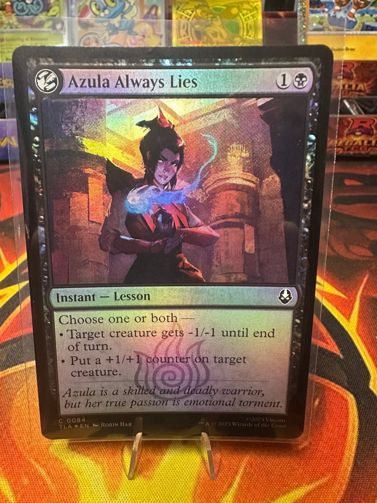 Azula Always Lies Avatar: The Last Airbender, Ophalen of Verzenden, Zo goed als nieuw, Losse kaart, Foil