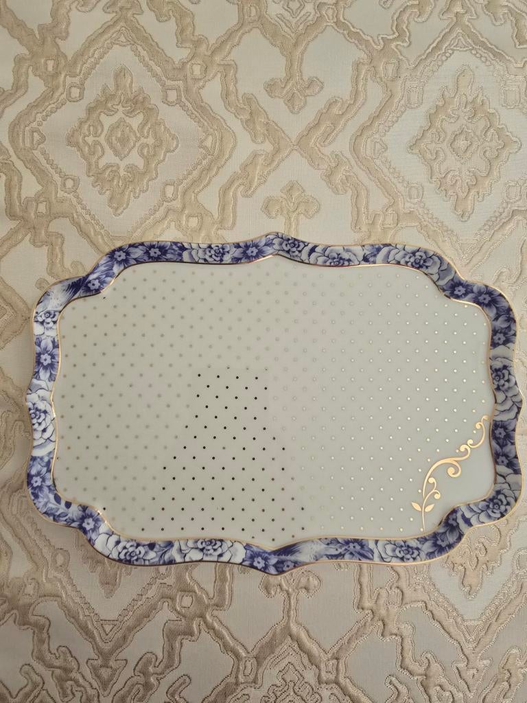 NIEUW Royal Pip serveerschaal - porselein blauw/goud, Ophalen of Verzenden