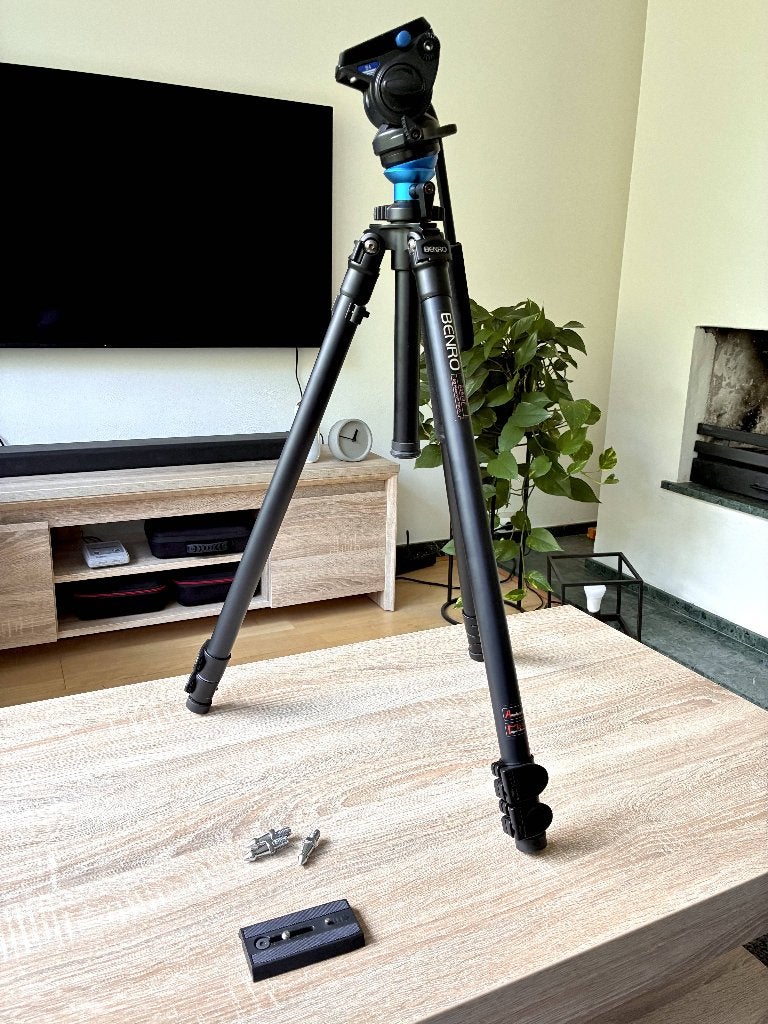 Benro A2573FS4 Video Tripod Kit Aluminium, Ophalen, Benro, Driepoot, 175 cm of meer