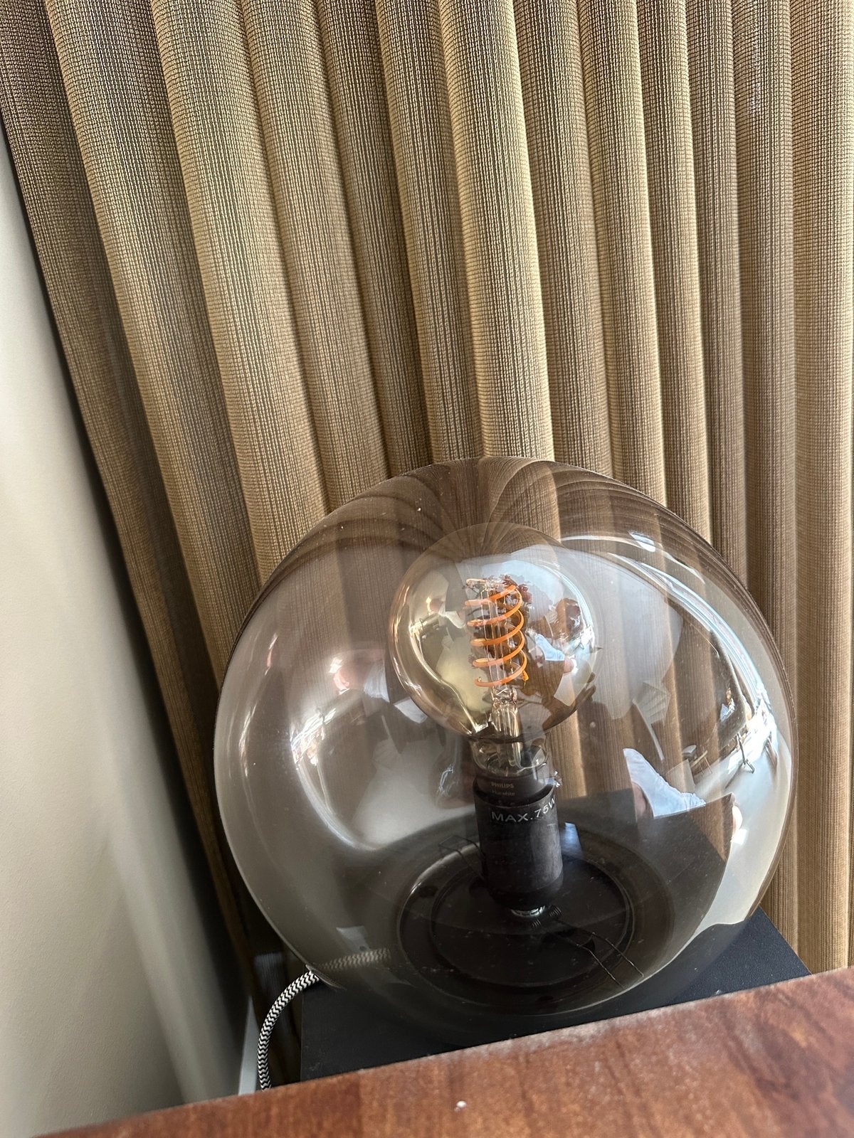 Ikea glazen tafellamp, Ophalen of Verzenden, Zo goed als nieuw