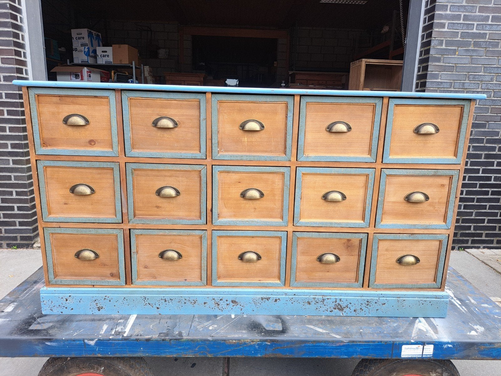 Houten ladekast gratis bezorging regio, Old look, R.kooij65@gmail.com, Gebruikt, 100 tot 150 cm