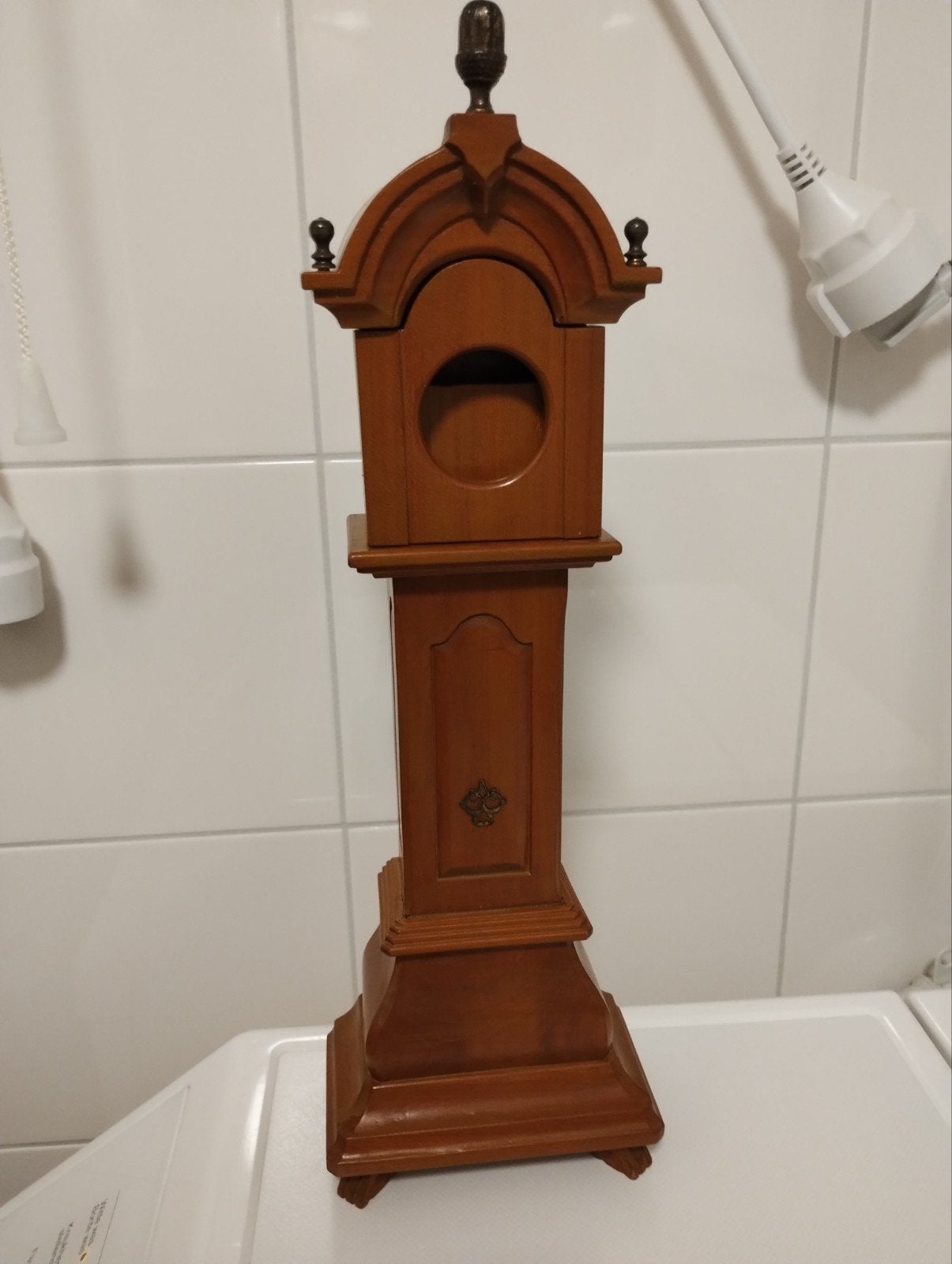 Houten staand horloge zakhorloge drager 40cm, Ophalen of Verzenden