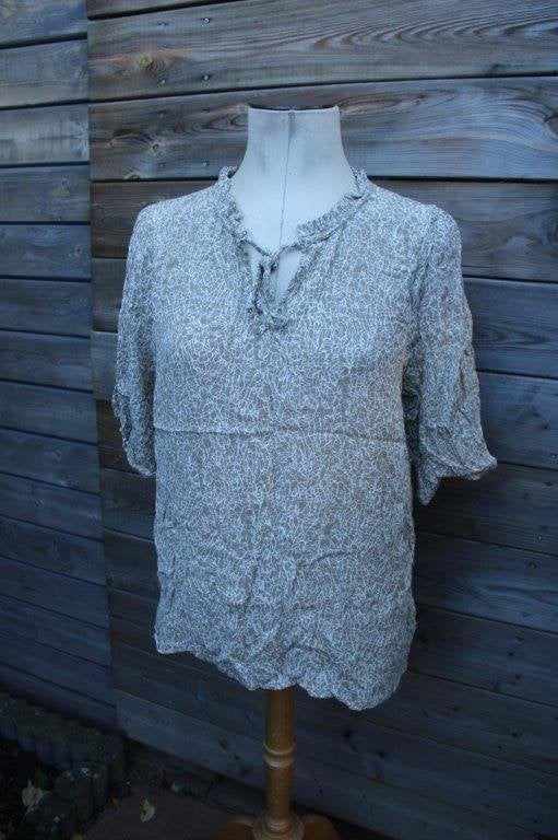 Tuniek bruin/ creme Kaffe mt 42 Vaste prijs AANBIEDING, Bruin, Kaffe, Maat 42/44 (L), Ophalen of Verzenden