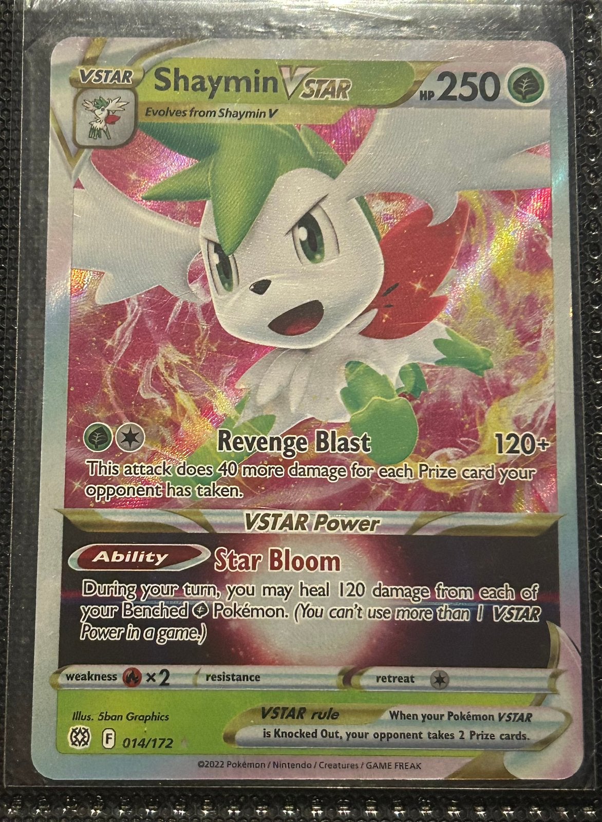 Shaymin vstar 014, Hobby en Vrije tijd, Ophalen of Verzenden, Nieuw, Losse kaart, Foil