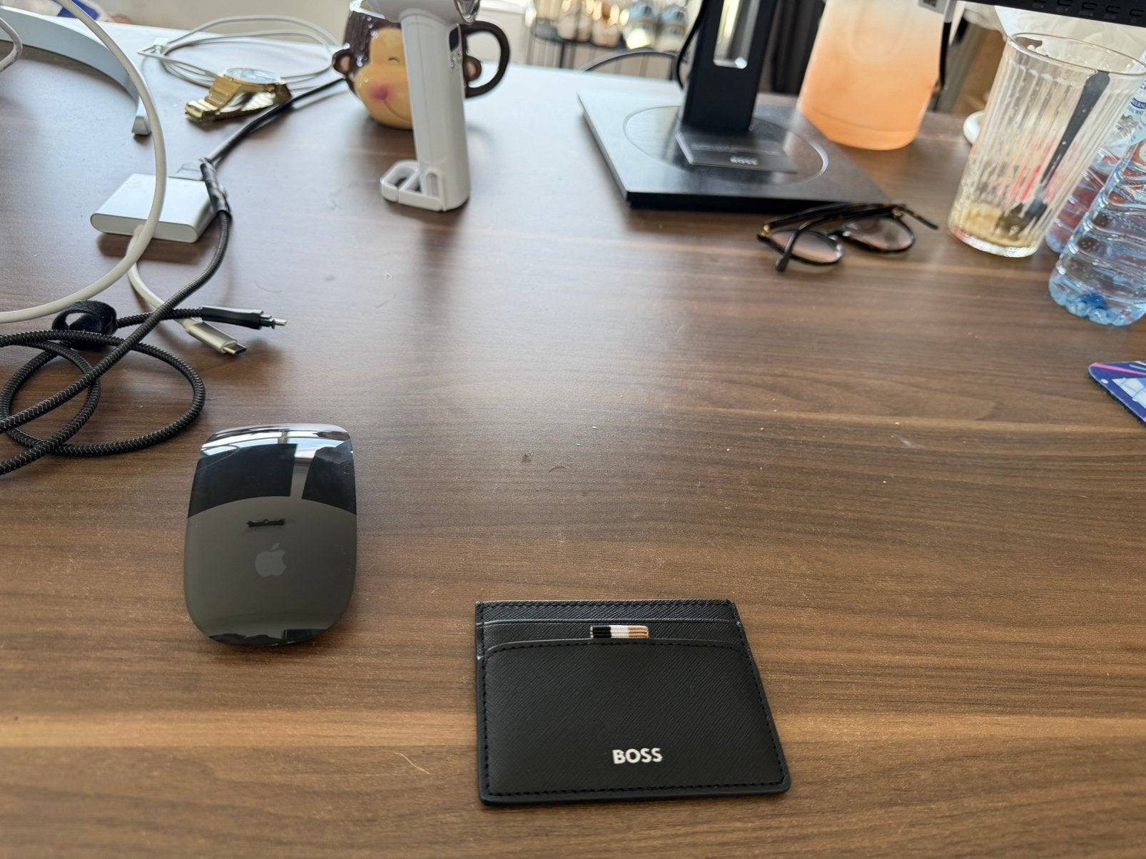 Pasjeshouder Hugo Boss Zwart, Zwart, Nieuw, Leer, Ophalen