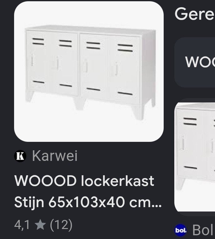 WOOOD lockerkast massief hout - ook als tv-meubel, Ophalen, Gebruikt, Industrieel, Modern