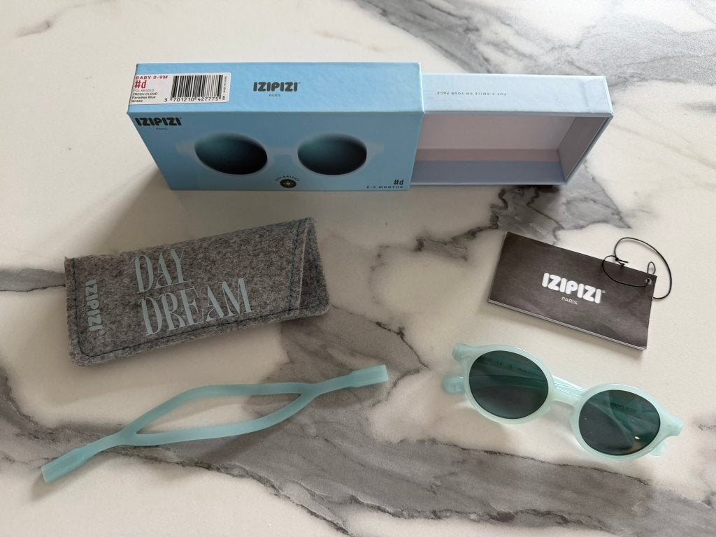 Izipizi zonnebril - BABY 0-9M #d BABY Polarized Fresh Cloud, Ophalen of Verzenden, Zo goed als nieuw, Zonnebril, Blauw
