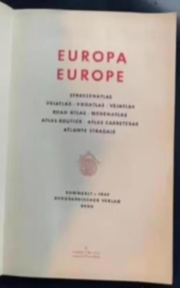 Wegen atlas, wegenatlas Europa; Strassenatlas, Boeken, Atlassen en Landkaarten, Overige atlassen, Zo goed als nieuw, 1800 tot 2000