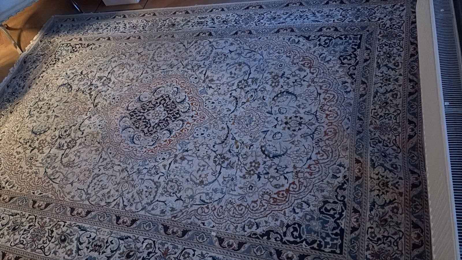 Handgeknoopt Perzisch tapijt - 250x350 cm, Beige, Ophalen of Verzenden, Zo goed als nieuw, 200 cm of meer