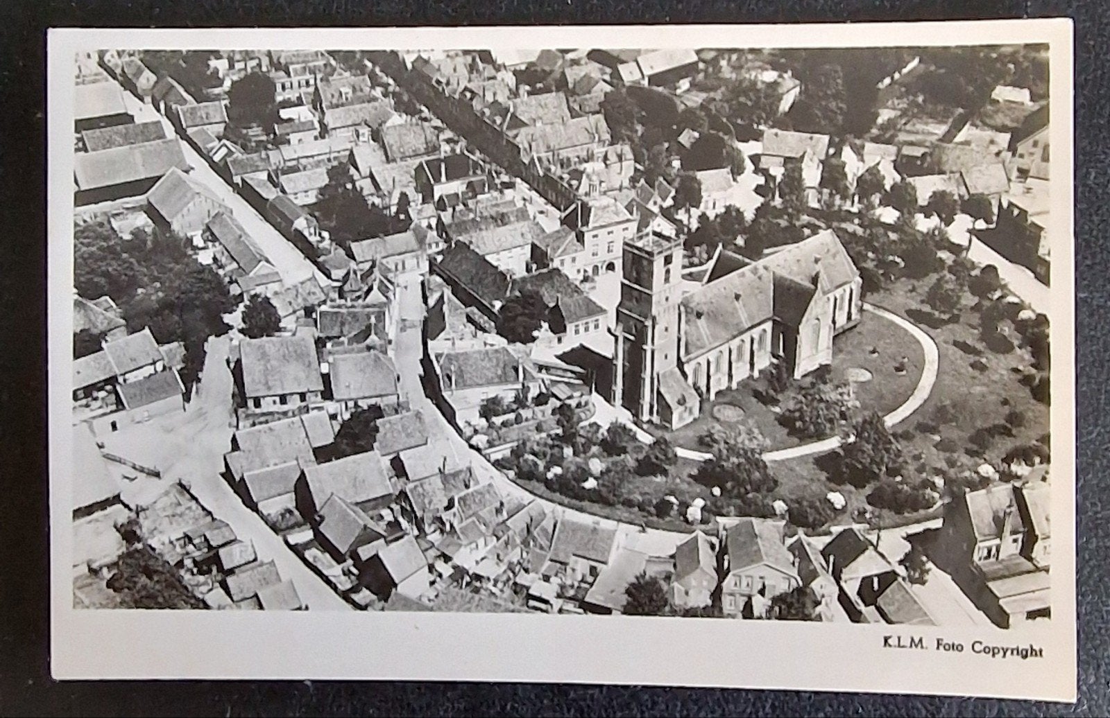 Oude Ansichtkaart Middelharnis - KLM Luchtfoto, Ophalen of Verzenden, 1920 tot 1940, Ongelopen, Zuid-Holland