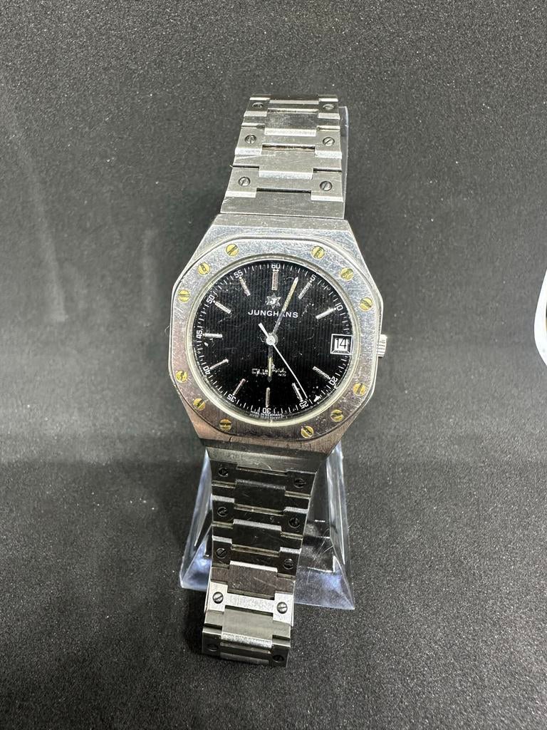 Vintage Junghans Quartz "Poor Man's Royal Oak" Polshorloge, Overige merken, Staal, Met bandje, Polshorloge