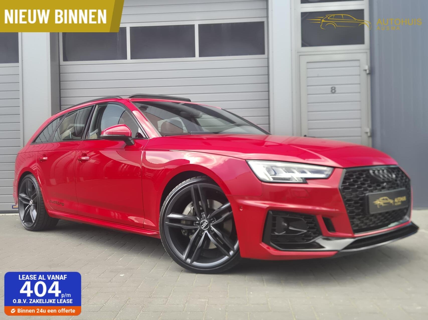 Audi A4 Avant 2.0 TFSI quattro S-line/RS/Pano/B&O/ACC/Virtua, Auto's, Automaat, Gebruikt, Zwart, 4 cilinders