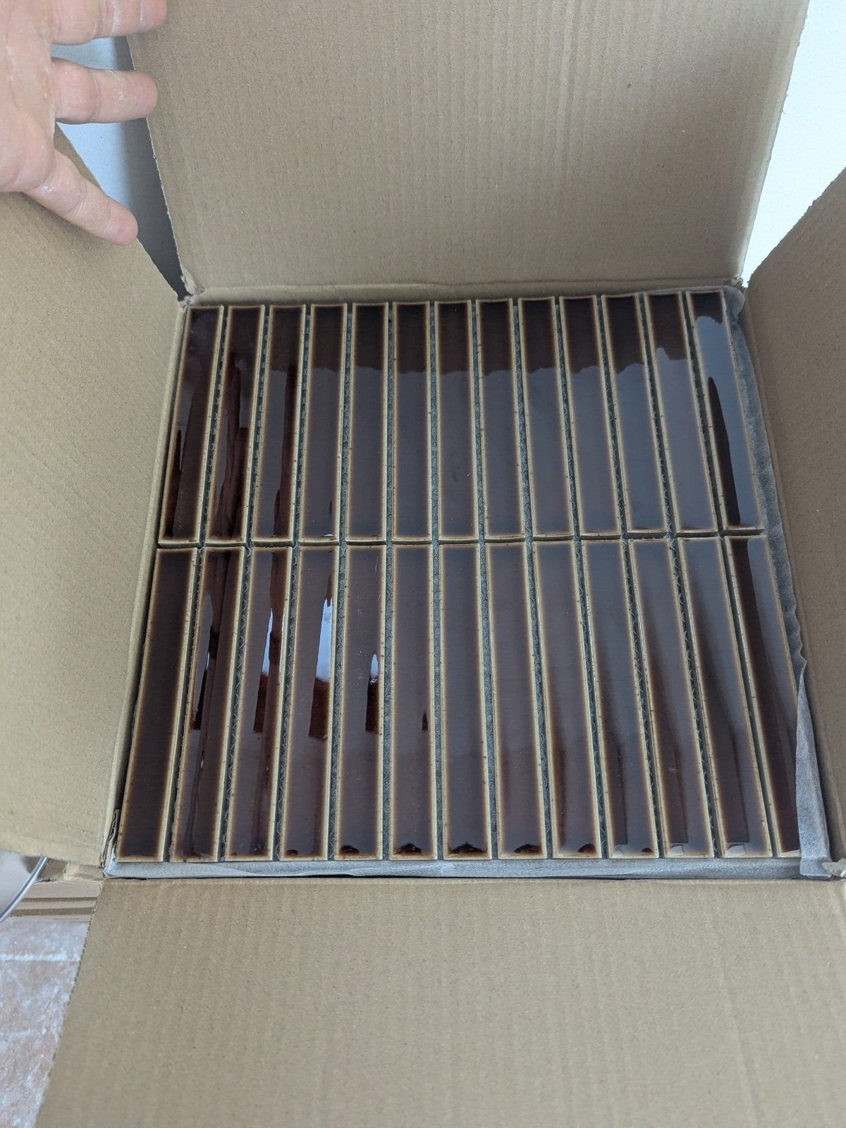 5 dozen Mosaic Factory Sevilla Finger Crème Caramel Gloss, Doe-het-zelf en Verbouw, Ophalen, Nieuw, 20 tot 40 cm, Minder dan 5 m²