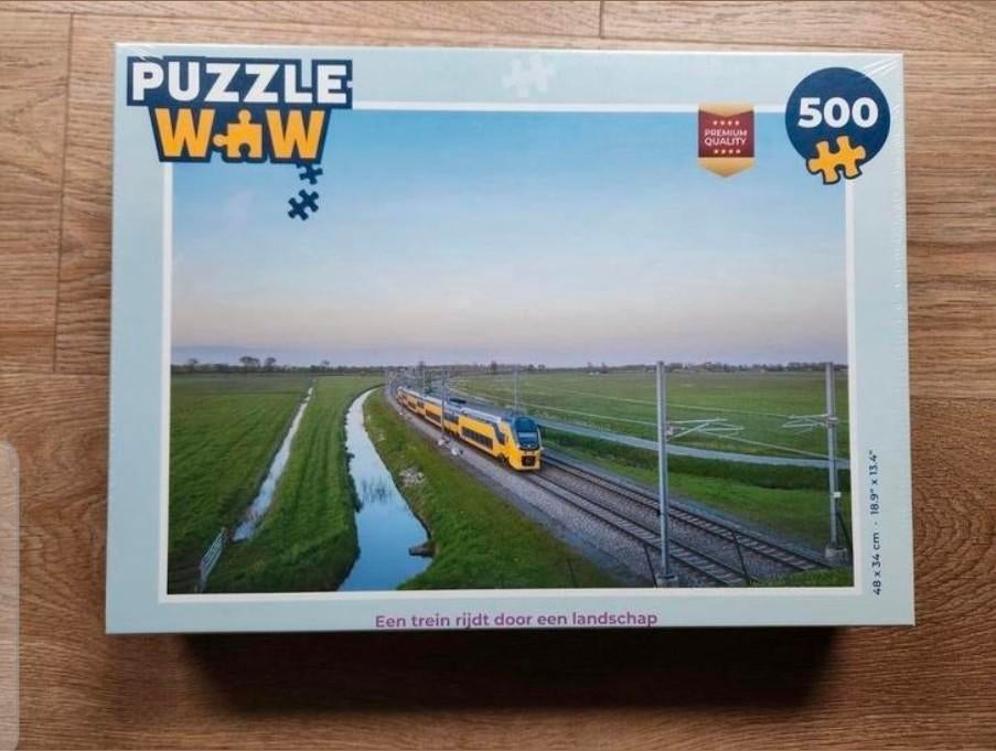 Legpuzzel 500 stukjes - NS Trein door Landschap, Ophalen of Verzenden, 500 t/m 1500 stukjes, Nieuw, Legpuzzel