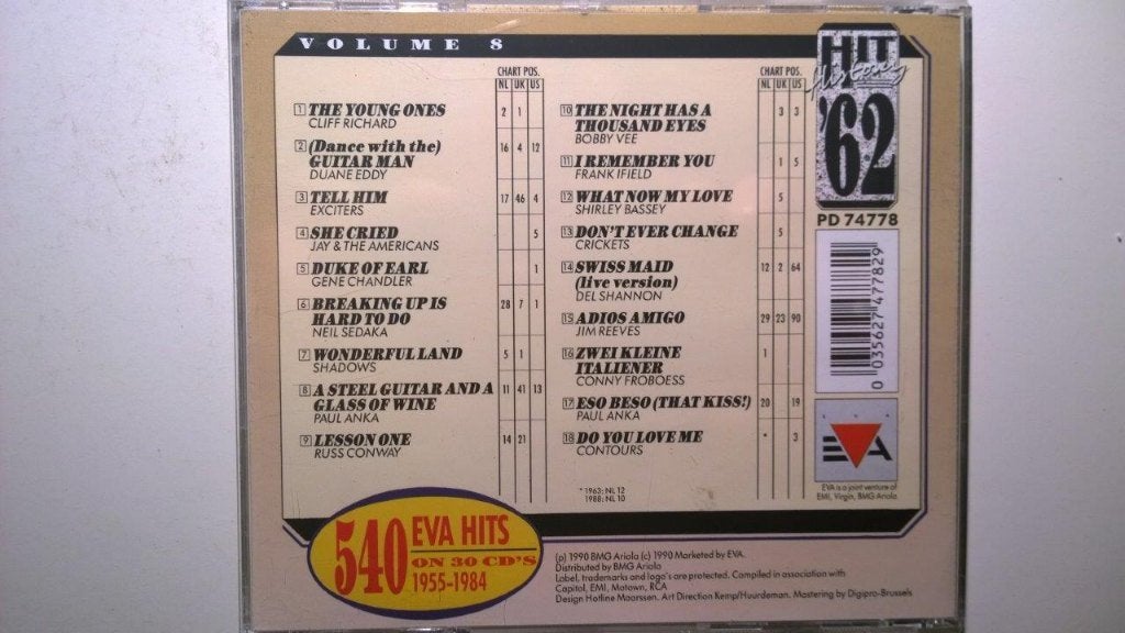 Hit History '62, Ophalen of Verzenden, Zo goed als nieuw, Pop, Album