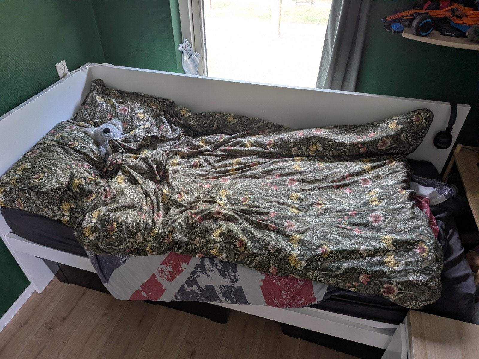 ikea bed met lattenbodem, Ophalen, 85 tot 100 cm, Gebruikt, Lattenbodem