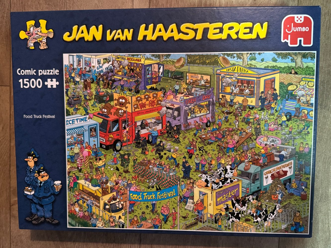 Jan van Haasteren Food Truck Festival 1500 stukjes, Ophalen of Verzenden, 500 t/m 1500 stukjes, Zo goed als nieuw, Legpuzzel