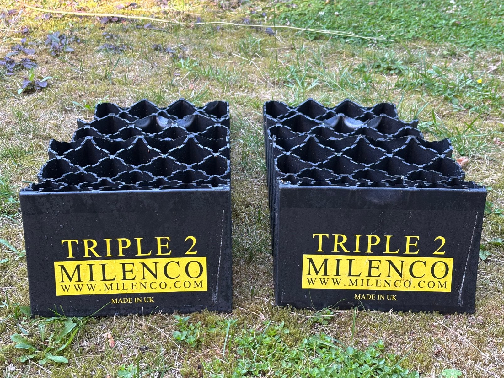 Milenco Triple oprijplaat levellers 2 stuks en tas!, Ophalen, Zo goed als nieuw