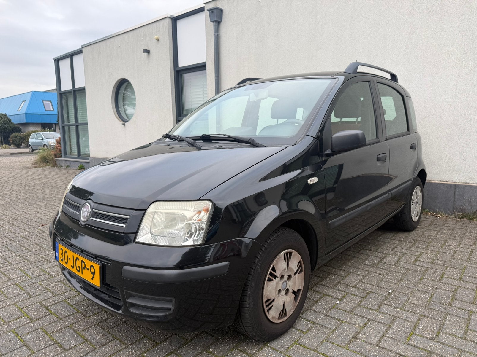 Fiat Panda 1.2 44KW 60PK 2009 Zwart Airco/Apk/Goed onderhoud, Auto's, Voorwielaandrijving, Dealer onderhouden, Stof, Zwart