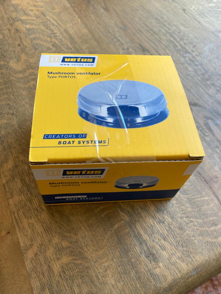 Vetus Dekventilator Porthos 85mm RVS AISI 316, Watersport en Boten, Ophalen of Verzenden, Nieuw, Overige typen