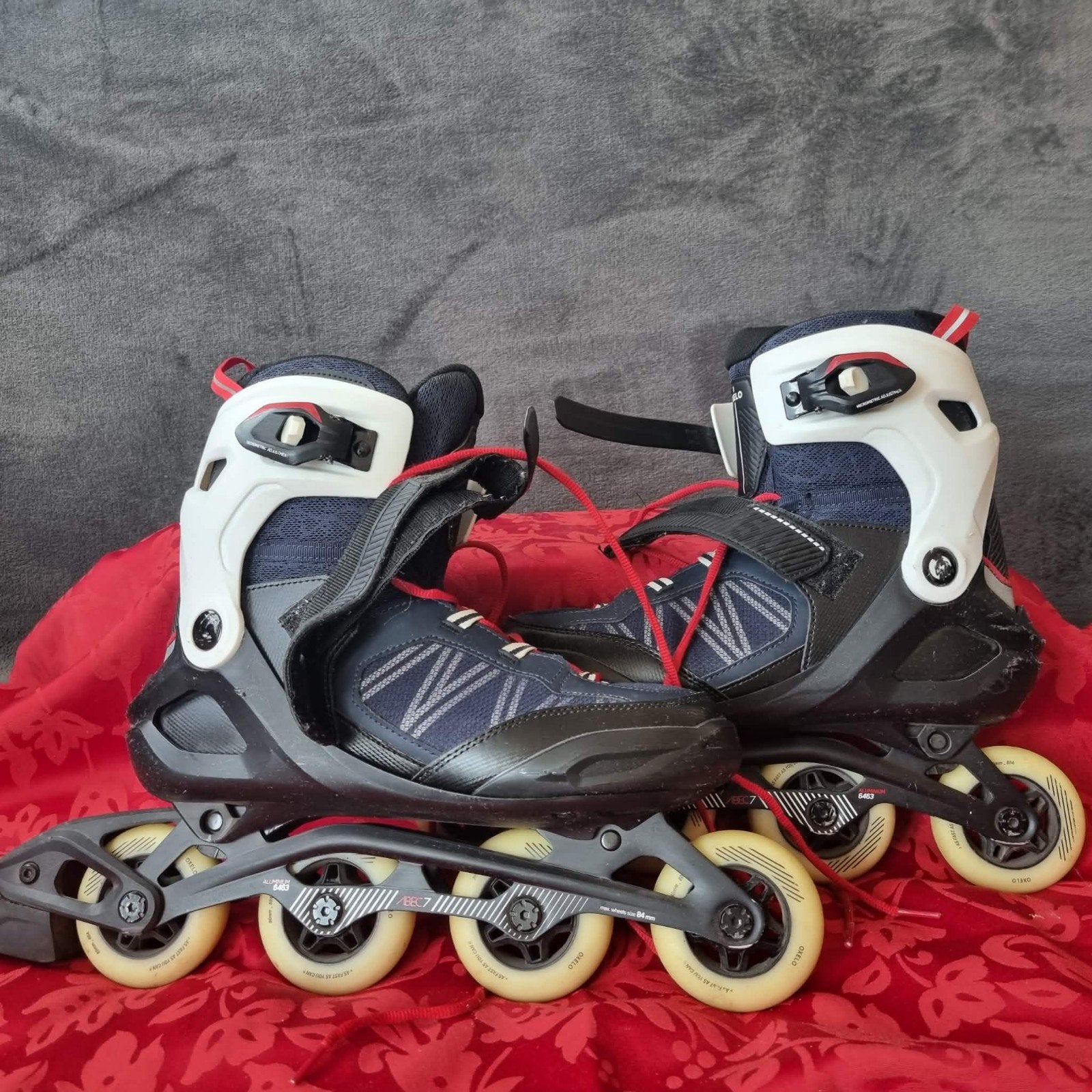 Oxelo Inline Skates / Skeelers Maat 43 - ABEC 7, 80mm Wielen, Gebruikt, Heren, Inline skates 4 wielen, Ophalen