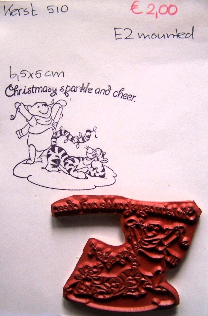 Kerst 510 EZ-mounted stempel, Ophalen of Verzenden, Gebruikt, EZ-mounted stempel