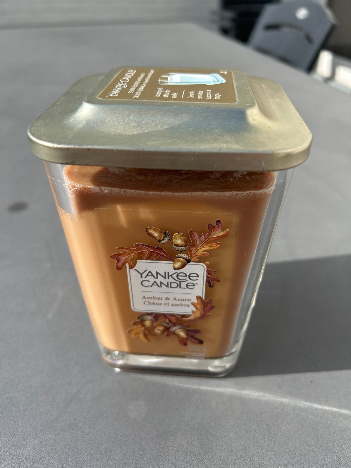 Yankee Candle Elevation Amber & Acorn Geurkaars 552g, Ophalen of Verzenden, Nieuw, Kaars