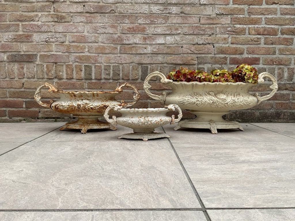 Gietijzeren jardinières, Ophalen, Gebruikt