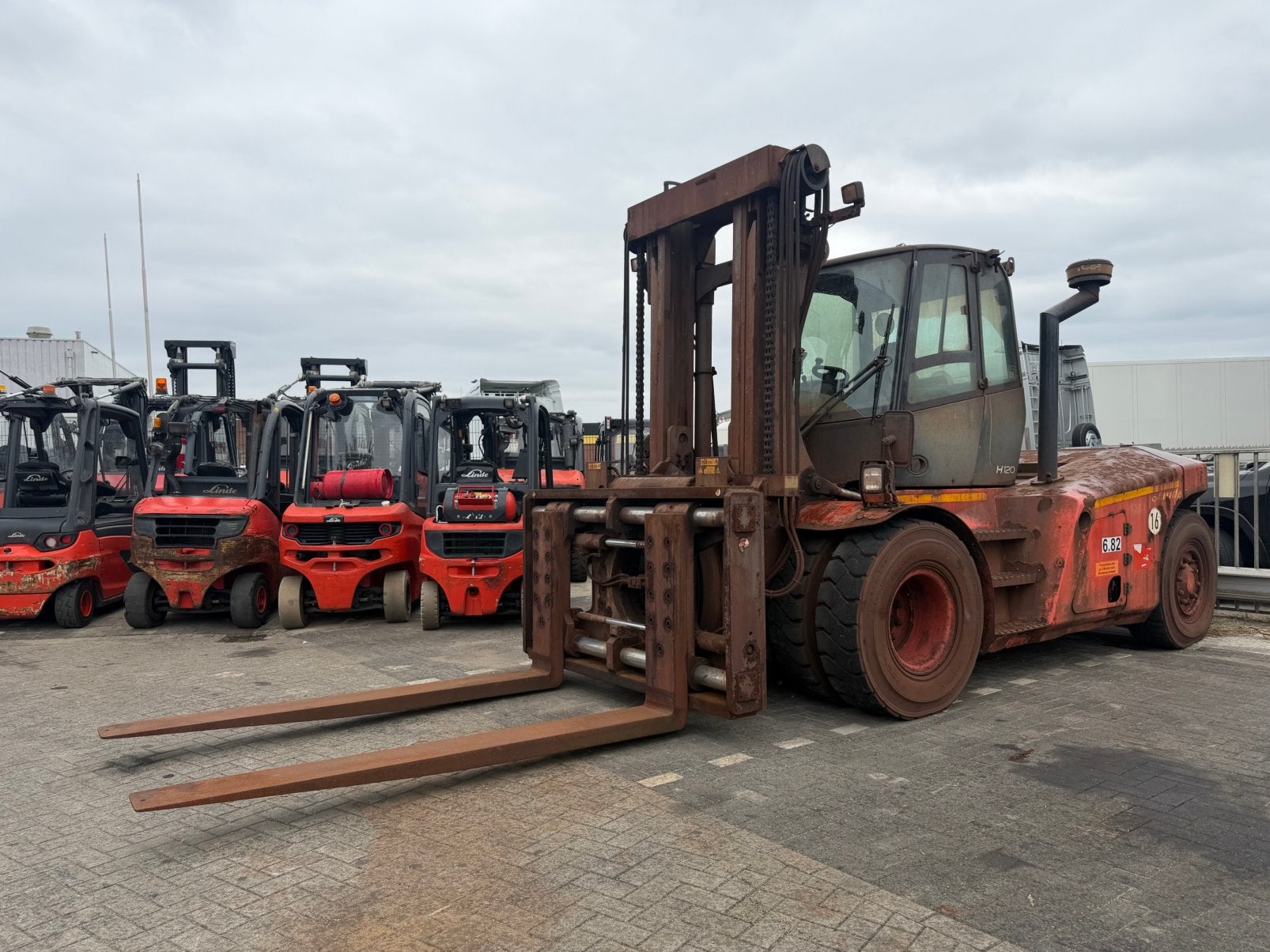 Heftruck Linde H120/02, 12 tonner!, Meer dan 4000 kg, Ophalen of Verzenden, Diesel, Heftruck