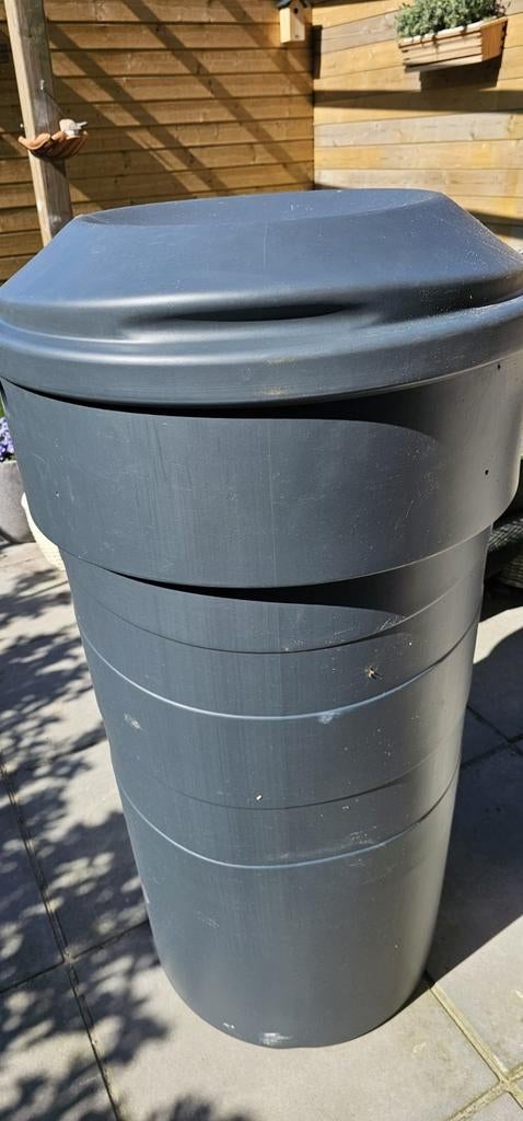 Grijze regenton met deksel - nieuw, Tuin en Terras, Regentonnen, 150 liter of meer, Ophalen, Nieuw