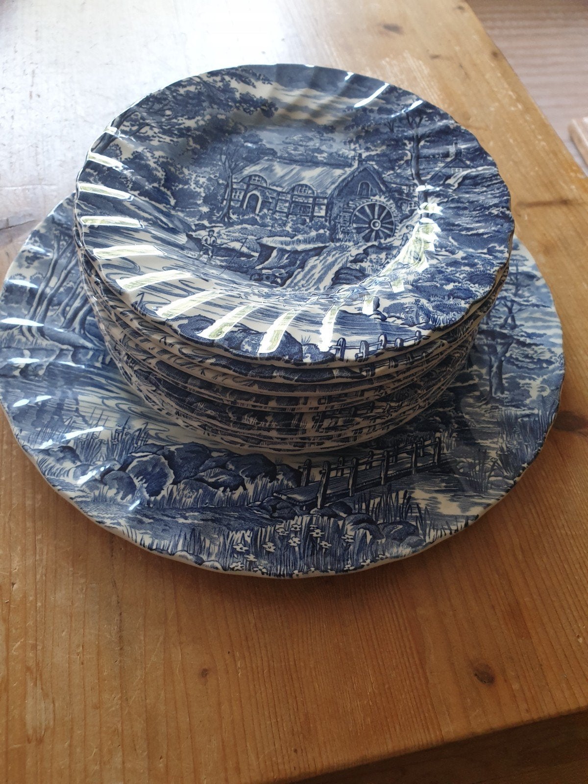 Gebakstel Alfred Meakin England Ebe Mill blauw, Ophalen