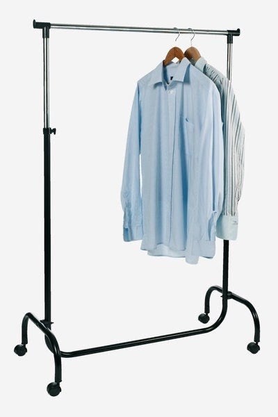 2x Jysk Kledingrek met wielen - Zwart/Chroom, Kleding | Dames, Kledingrekken, Ophalen, Met wielen, Zo goed als nieuw