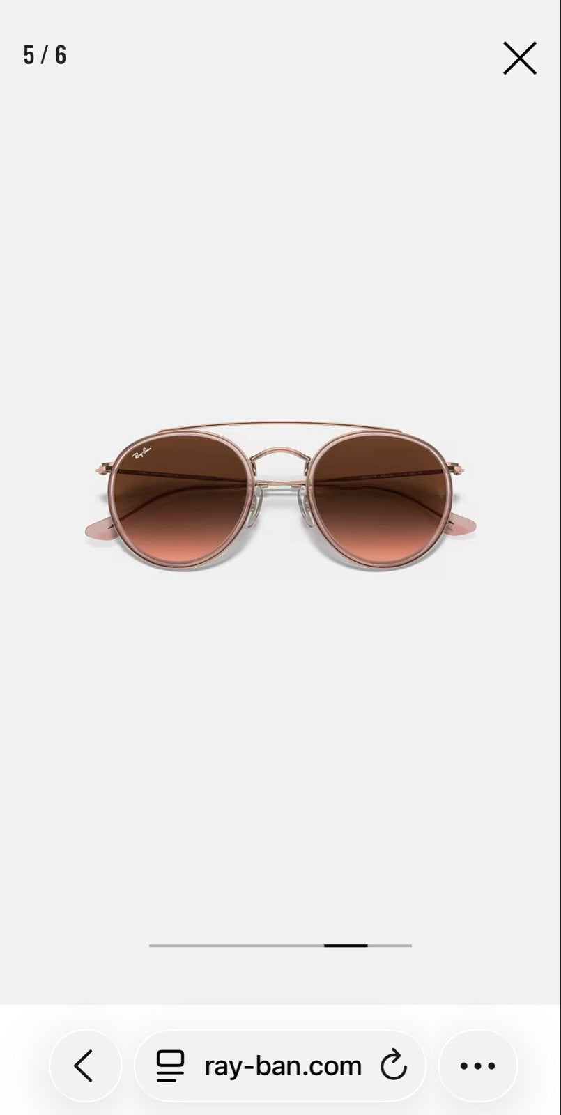 Ray-Ban RB3647N Round Double Bridge Zonnebril Roze, Sieraden, Tassen en Uiterlijk, Zonnebrillen en Brillen | Dames, Zonnebril