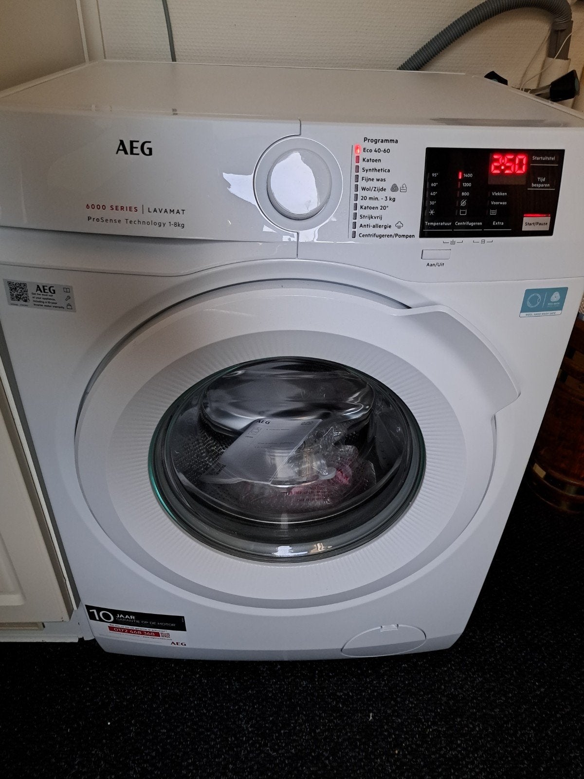 AEG wasmachine serie 6000 tot 8 kg, Witgoed en Apparatuur, Ophalen, Zo goed als nieuw, 85 tot 90 cm, 1200 tot 1600 toeren