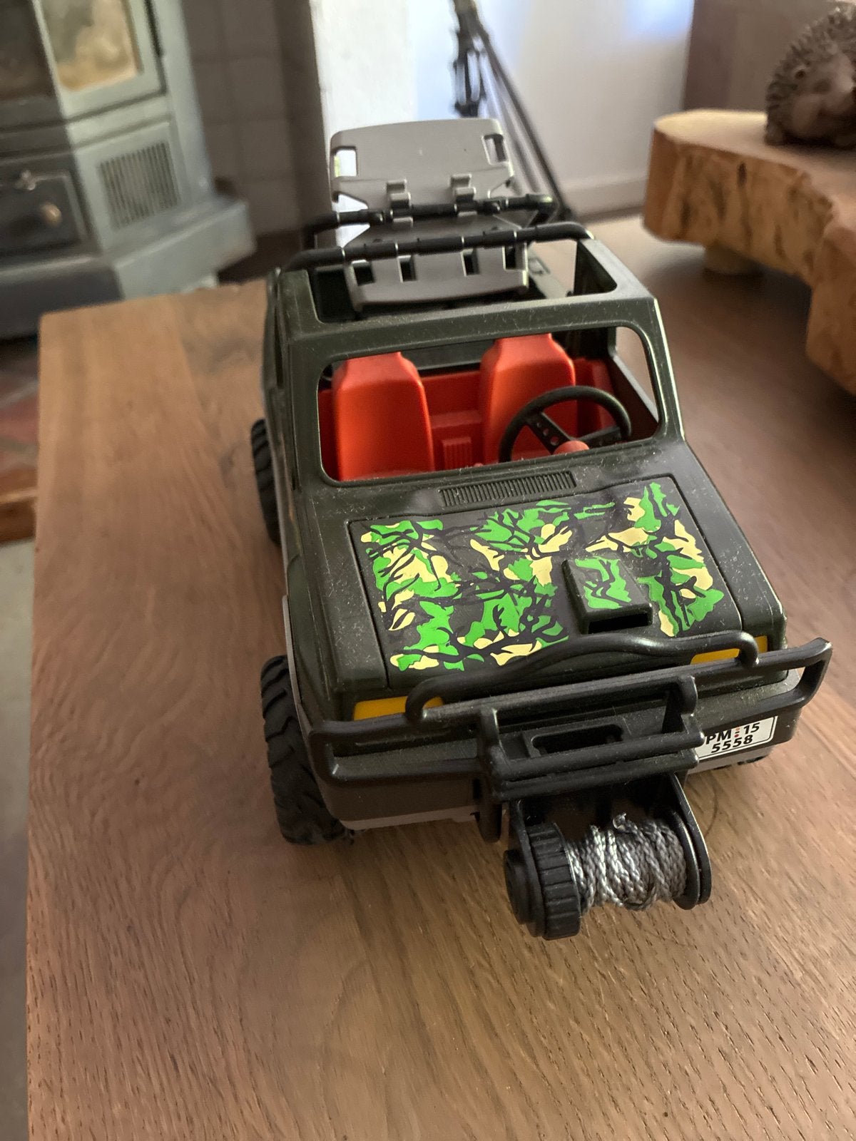 Playmobil Jeep met lier en camouflageprint, Ophalen of Verzenden, Gebruikt