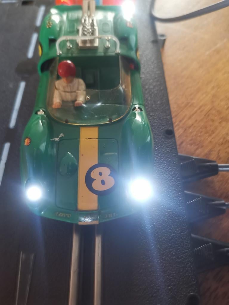 2 Fleischmann racebaan auto's met verlichting, Ophalen of Verzenden, Gebruikt, Elektrisch, Fleischmann