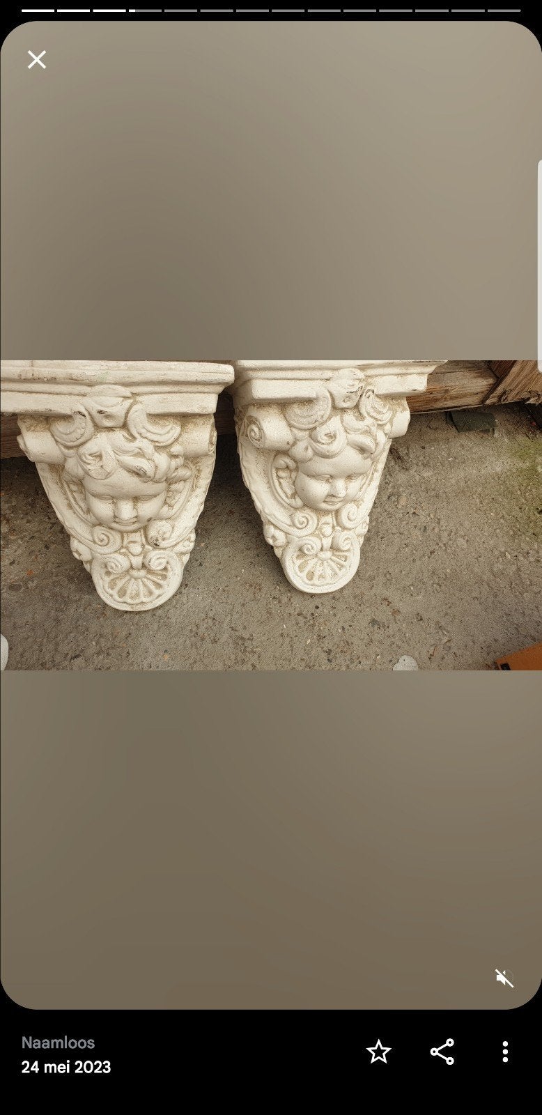 Antieke zware engelen consoles, Ophalen of Verzenden