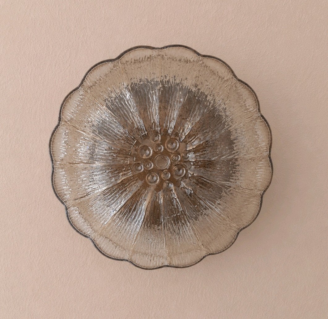 Vintage plafondlamp | Vintage Plafonniere | Amberkleur, Ophalen of Verzenden