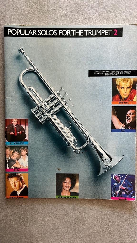Lesboek trompet: Popular Solos for the Trumpet 2, Gebruikt, Les of Cursus, Ophalen of Verzenden, Trompet
