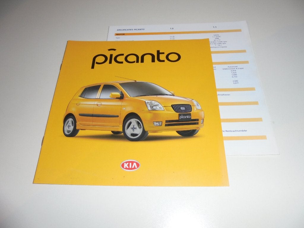 brochure Kia Picanto  2004, Ophalen of Verzenden, Nieuw, Overige merken